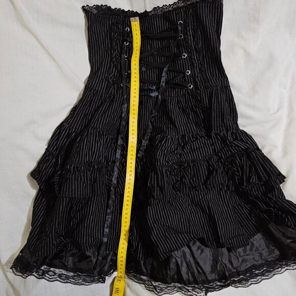 ACDC RAG - Lolita Ruffle Pinstripe Skirt - Picture 2 of 7